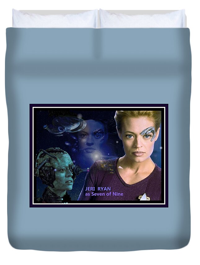 Seven Of Nine Duvet Cover featuring the digital art SEVEN of NINE by Hartmut Jager