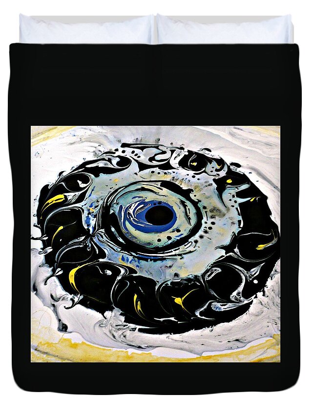 Painting Duvet Cover featuring the painting Sgc.m87 by 'REA' Gallery