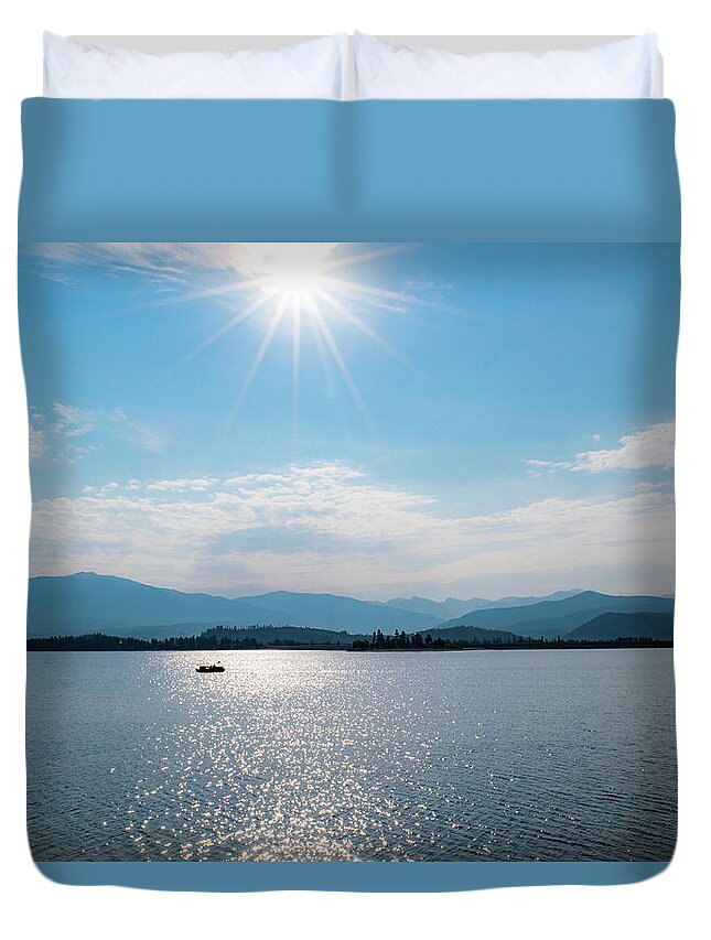 Lake Duvet Cover featuring the photograph Shadow Mountain Lake by Nicole Lloyd