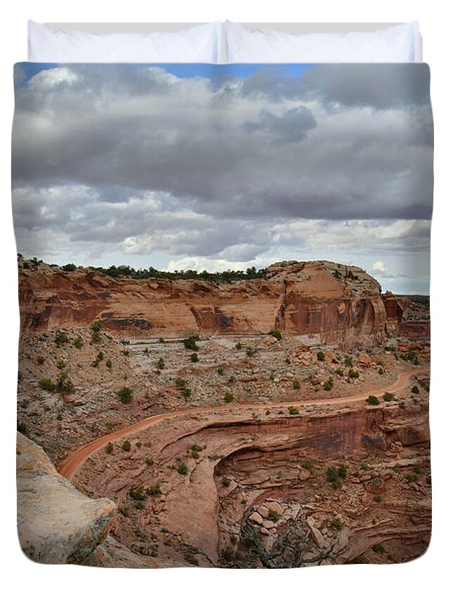 Canyonlands National Park Duvet Cover featuring the photograph Shafer Trail of Canyonlands National Park by Ray Mathis