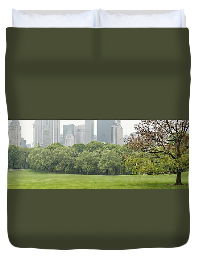 Grass Duvet Cover featuring the photograph Sheep Meadow by S. Greg Panosian