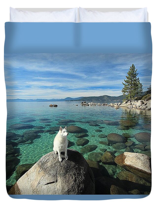 Lake Tahoe Duvet Cover featuring the photograph Shining Star by Sean Sarsfield