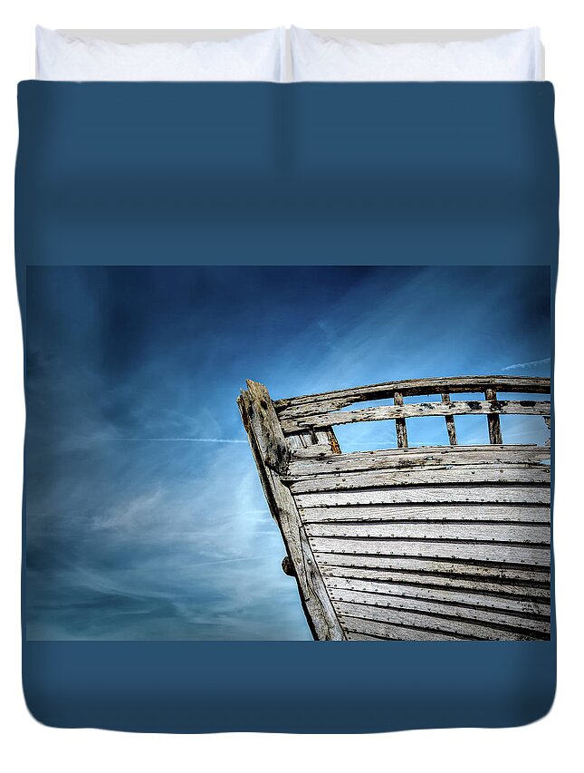 Dungeness Duvet Cover featuring the photograph Shipwrecked by Rick Deacon
