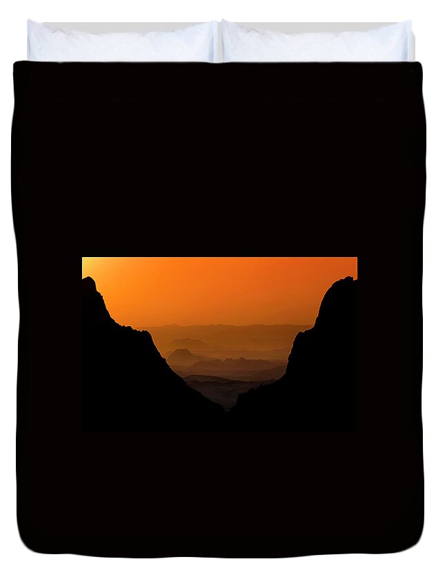 Scenics Duvet Cover featuring the photograph Silhouettes by Dean Fikar