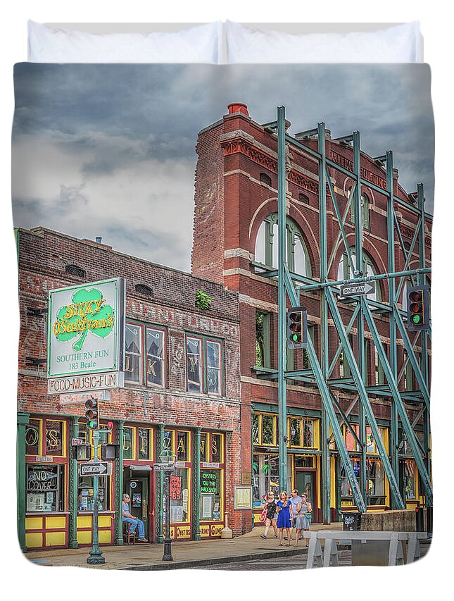 Beale Street Duvet Cover featuring the photograph Silky O' Sullivan's by Susan Rissi Tregoning