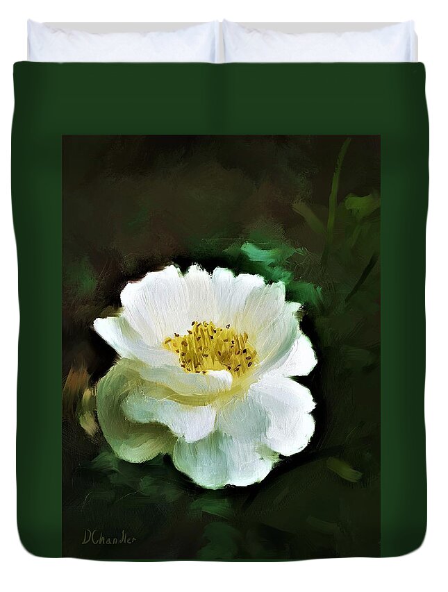 Rose Duvet Cover featuring the digital art Simple Beauty by Diane Chandler