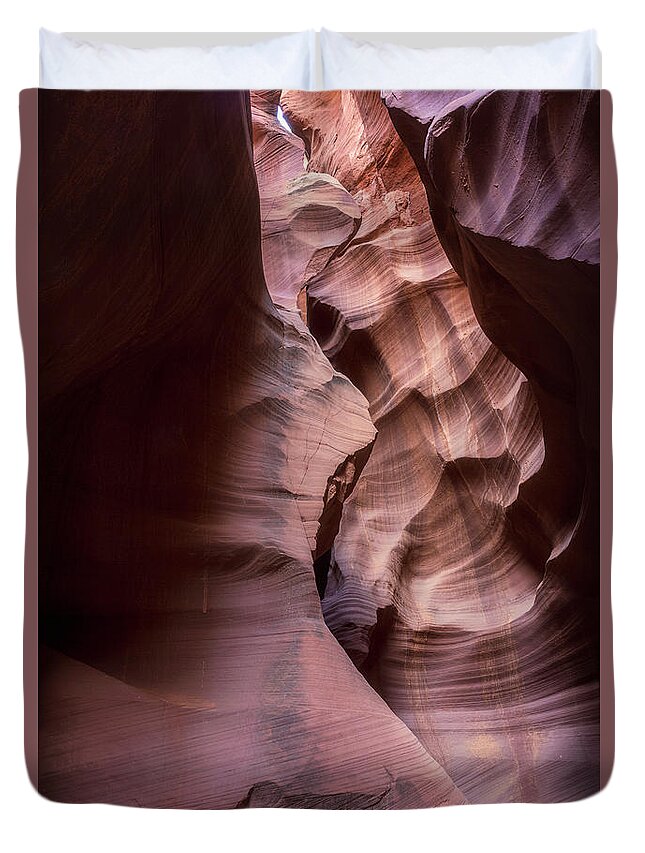 Abstract Duvet Cover featuring the photograph Slot Canyon -3 by Alex Mironyuk