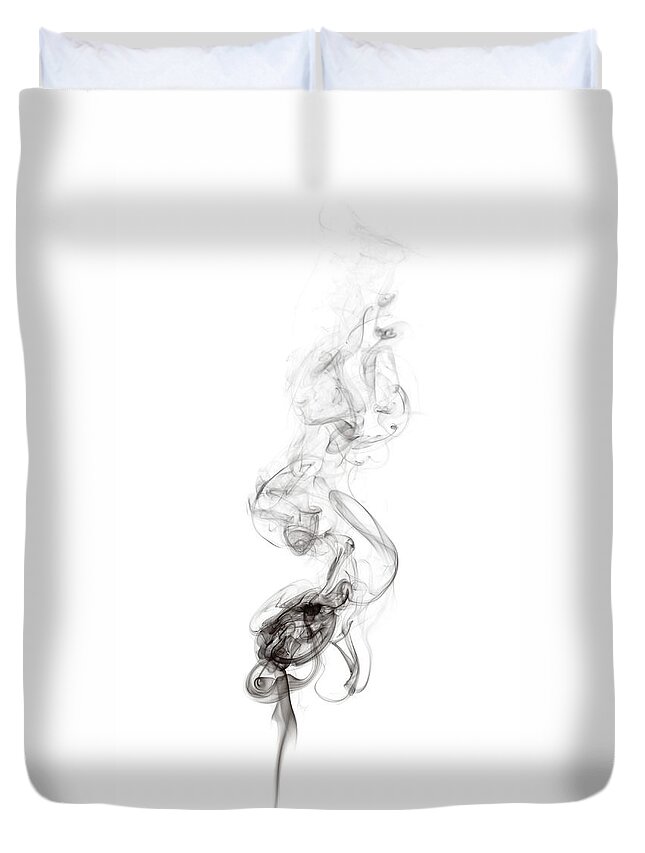 Air Pollution Duvet Cover featuring the photograph Smoke by Antagain