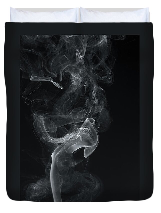 Curve Duvet Cover featuring the photograph Smoke by Assalve