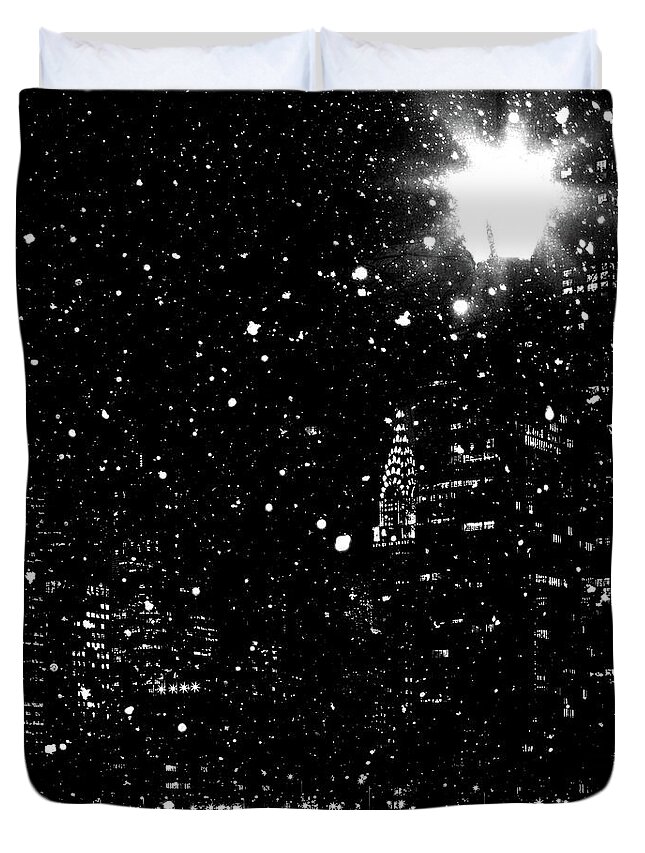 Snow Duvet Cover featuring the digital art Snow Collection Set 06 by Az Jackson