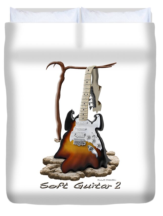 Rock And Roll Duvet Cover featuring the photograph Soft Guitar 2 by Mike McGlothlen