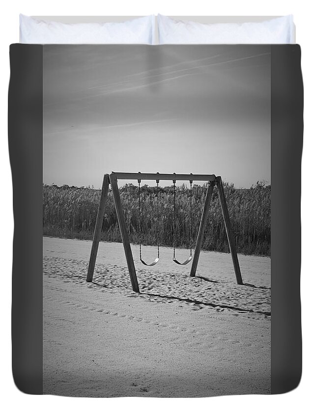 Swings Duvet Cover featuring the photograph Solitude by Rob Hans