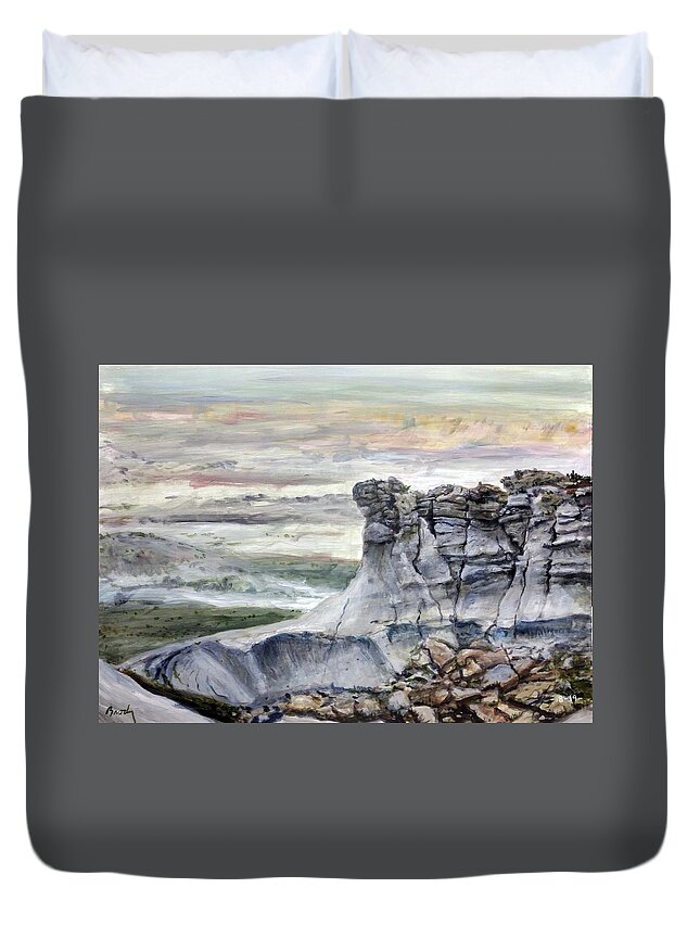 Petrified Forest Duvet Cover featuring the painting Something New by William Brody
