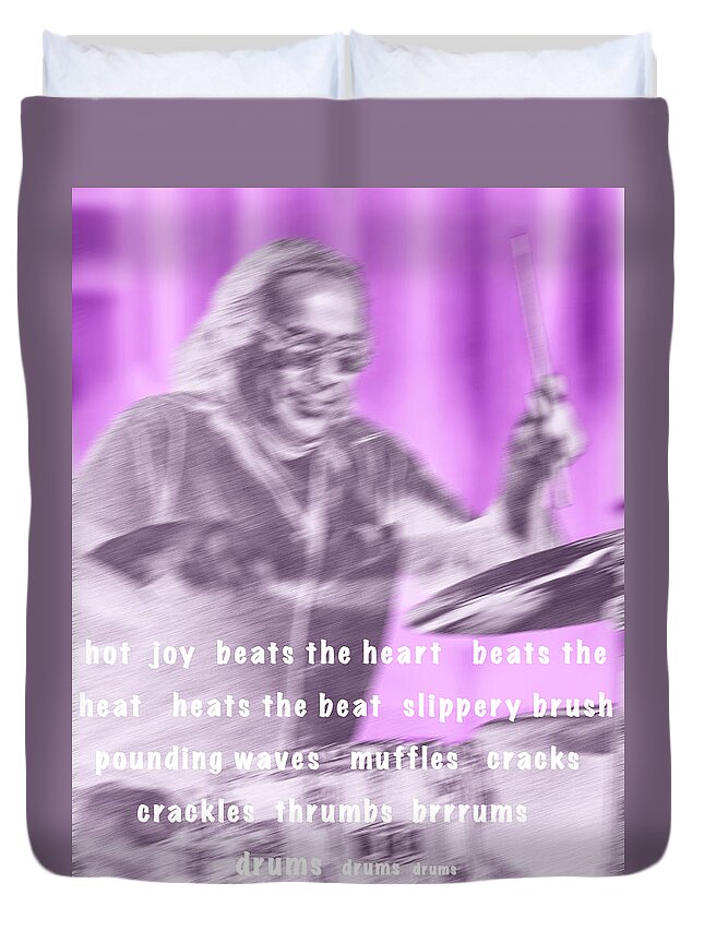 Sounds Of Jazz Duvet Cover featuring the photograph Sounds of Jazz - Drums by Jessica Levant