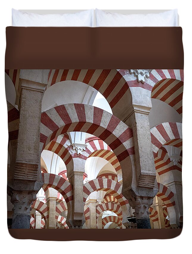 Estock Duvet Cover featuring the digital art Spain, Andalusia, Cordoba, Cordoba District, La Mezquita Cathedral, Mosque Cathedral Of Cordoba by Francesco Russo
