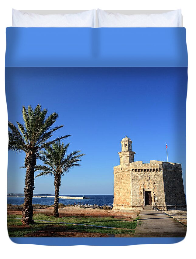Tranquility Duvet Cover featuring the photograph Spain, Menorca, Ciutadella, Sant by Michele Falzone