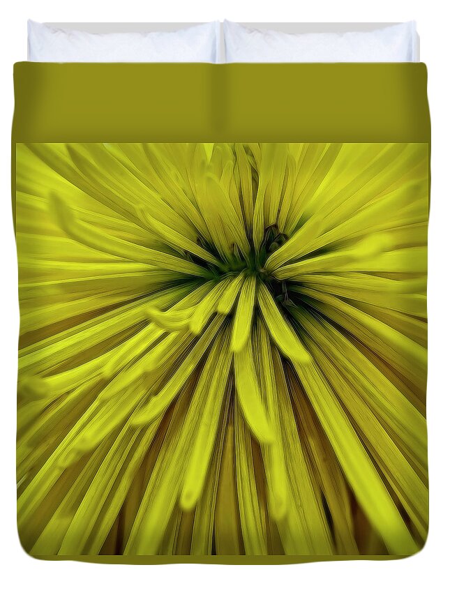 Flower Duvet Cover featuring the photograph Spider Mum 3983 by Cathy Kovarik