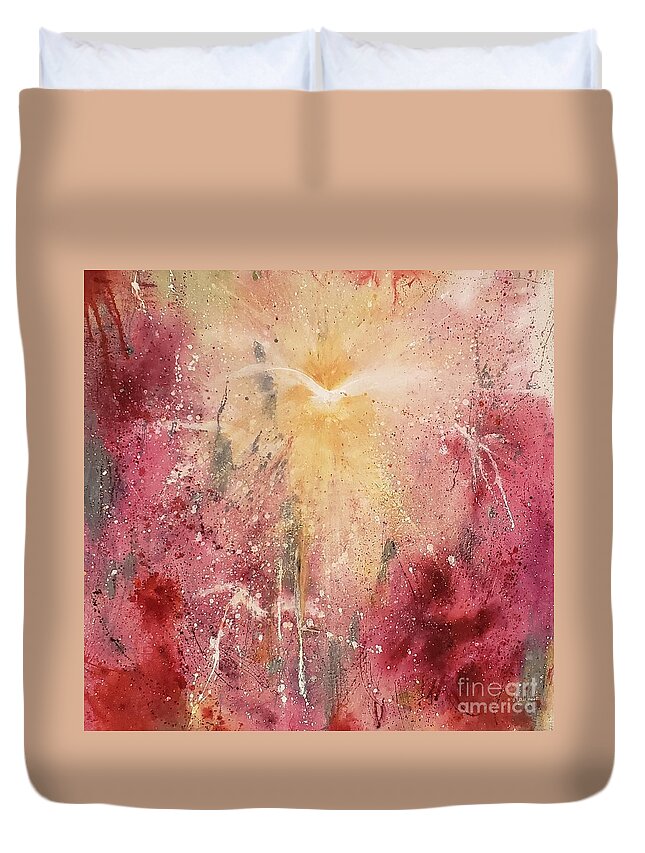 Spirit Of Hope Duvet Cover featuring the painting Spirit of Hope  by Maria Hunt