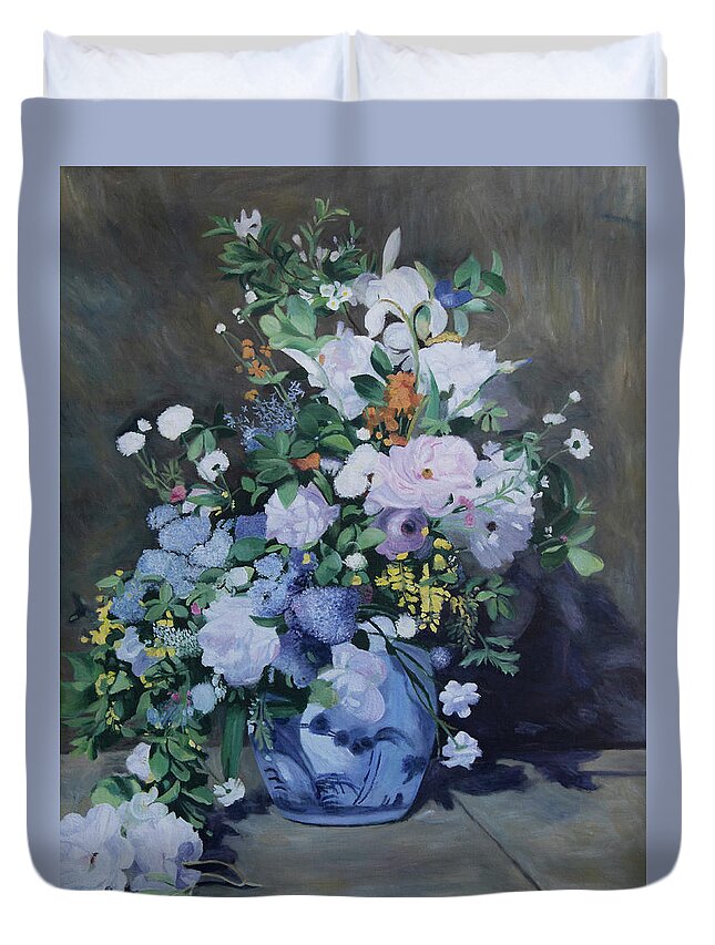 Renoir Duvet Cover featuring the painting Spring Bouquet - original size 1 by Masami IIDA
