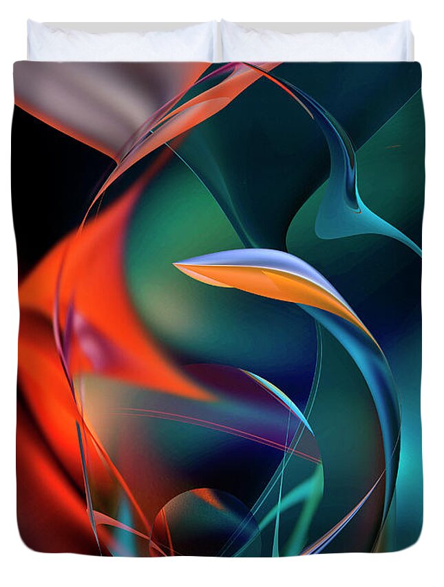 Spring Duvet Cover featuring the digital art Spring by Leo Symon