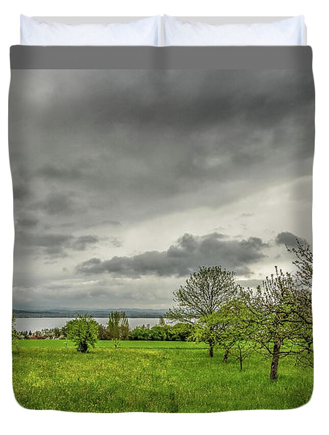 Lake-constance Duvet Cover featuring the photograph Spring on Lake Constance by Bernd Laeschke