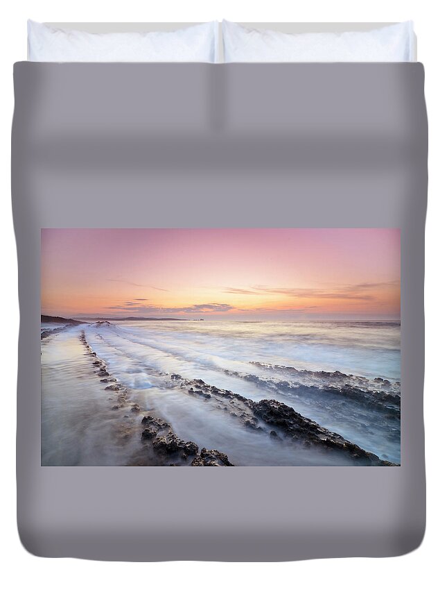 Scenics Duvet Cover featuring the photograph Spring-tide by Jesús I. Bravo Soler