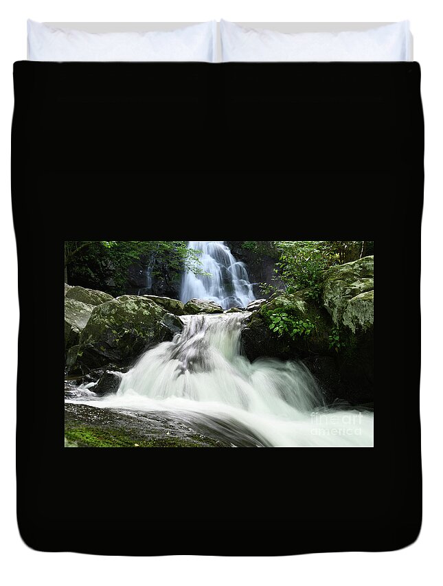 Tennessee Duvet Cover featuring the photograph Spruce Flats Falls 1 by Phil Perkins
