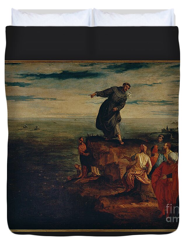 St. Anthony Preaching To The Fish, C.1580 Duvet Cover by Veronese - Fine  Art America