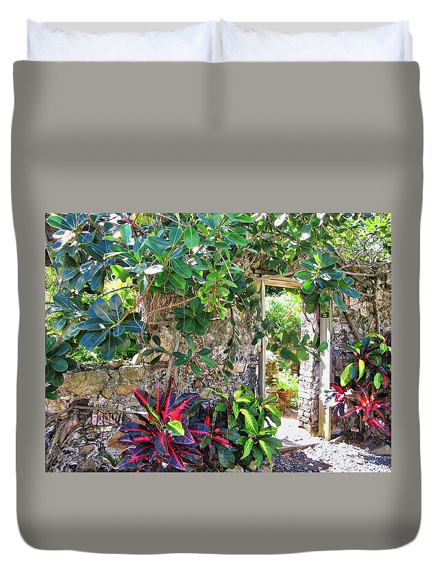 Botanical Gardens Duvet Cover featuring the photograph St. George Village Botanical Garden, St. Croix by Segura Shaw Photography