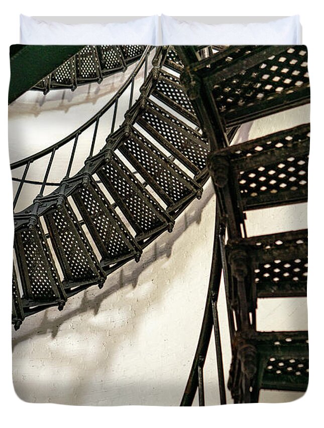 East Coast Duvet Cover featuring the photograph Stairs 2 by Joye Ardyn Durham