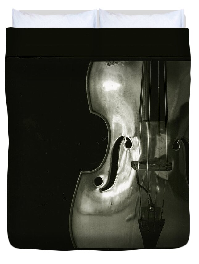 Music Duvet Cover featuring the photograph Stand-up Bass by Seth Restaino