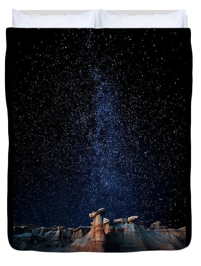 Tranquility Duvet Cover featuring the photograph Star Gazers by John Fan Photography