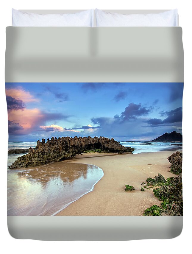 Water's Edge Duvet Cover featuring the photograph Stone Age by Luiskurtum Photography