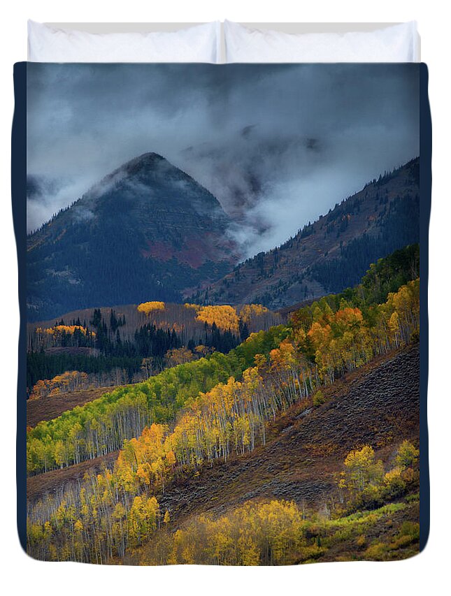 America Duvet Cover featuring the photograph Stormy Weather Over The Elks by John De Bord