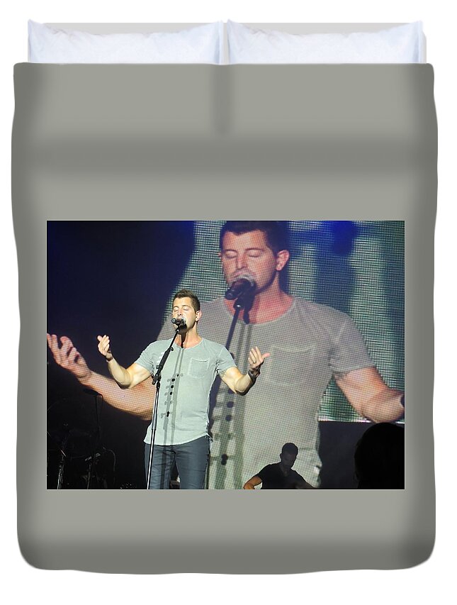 Jeremy Camp Duvet Cover featuring the photograph Story time with Jeremy by Aaron Martens