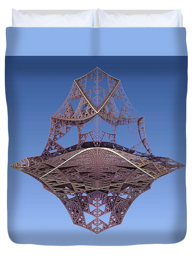 Lattice Duvet Cover featuring the digital art Structure Again by Bernie Sirelson