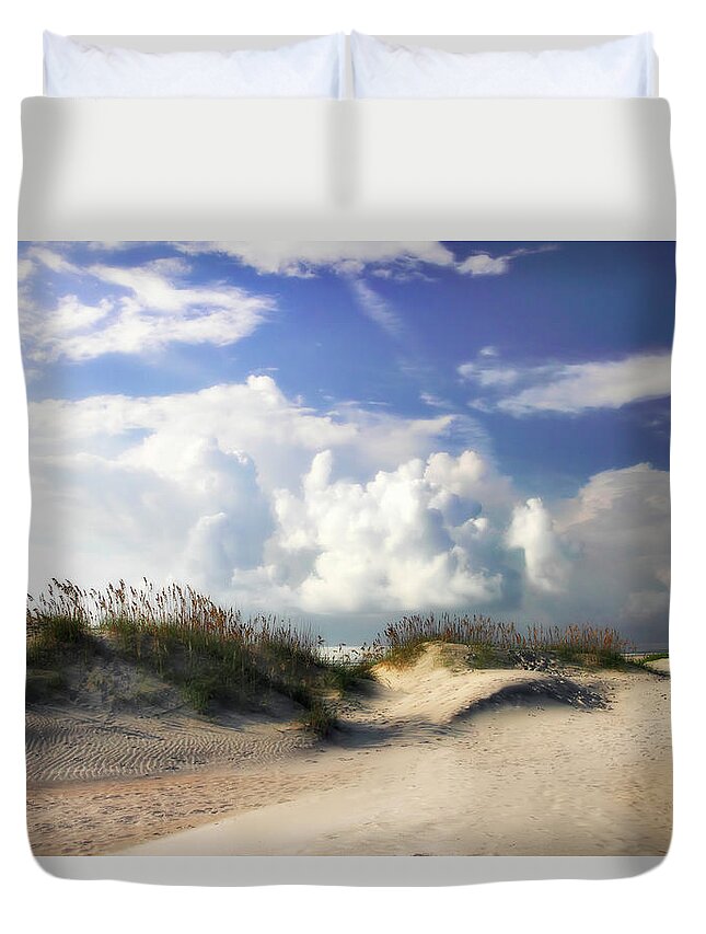 Photo Duvet Cover featuring the photograph Summer Dunes -1 by Alan Hausenflock