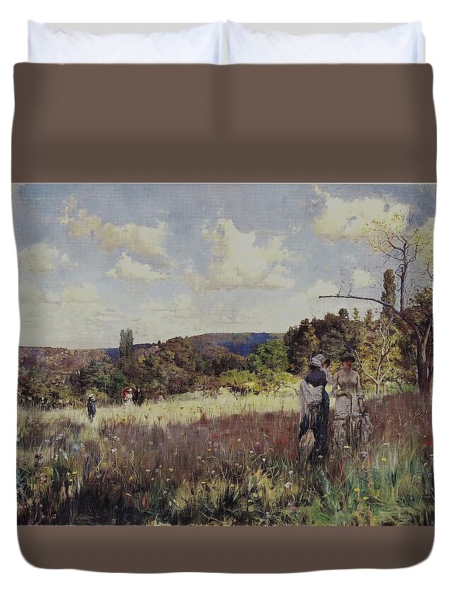 Stewart Duvet Cover featuring the painting Summer by Reynold Jay