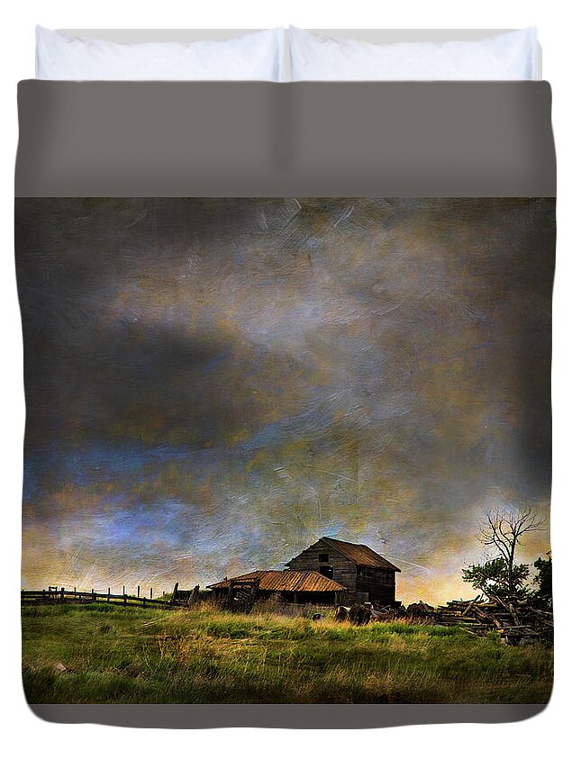 Farm Duvet Cover featuring the photograph Summer Storm by Theresa Tahara