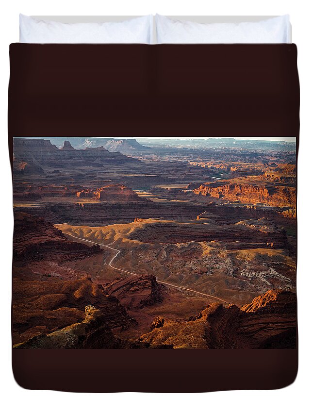 Aspens Duvet Cover featuring the photograph Sunrise At Schaffer Canyon by Johnny Boyd
