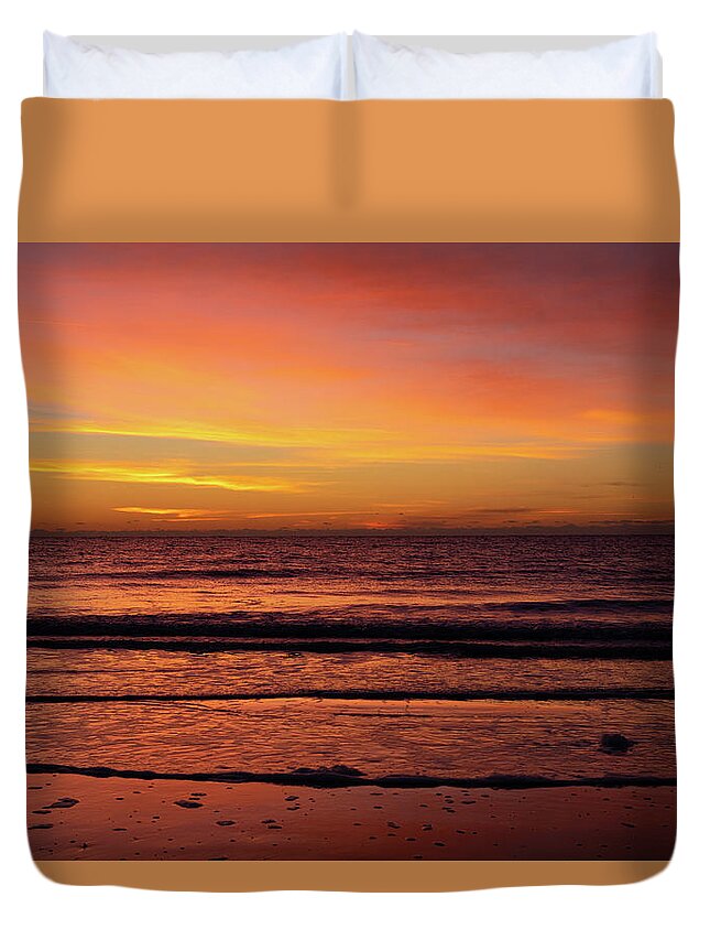 Vacation Duvet Cover featuring the photograph Sunrise Over Hilton Head Island No. 0295 by Dennis Schmidt