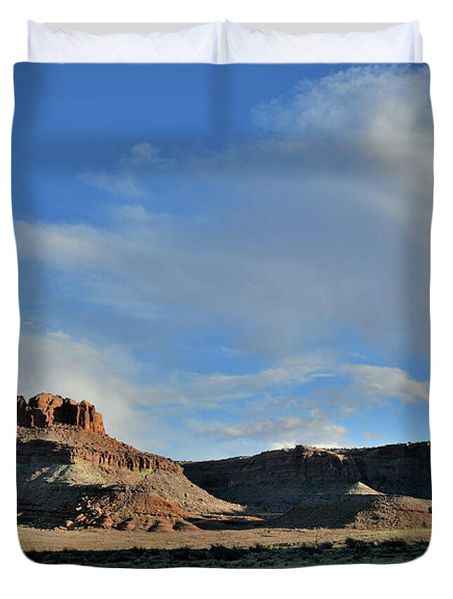 Highway 313 Duvet Cover featuring the photograph Sunset on Scenic Byway 313 in Utah by Ray Mathis