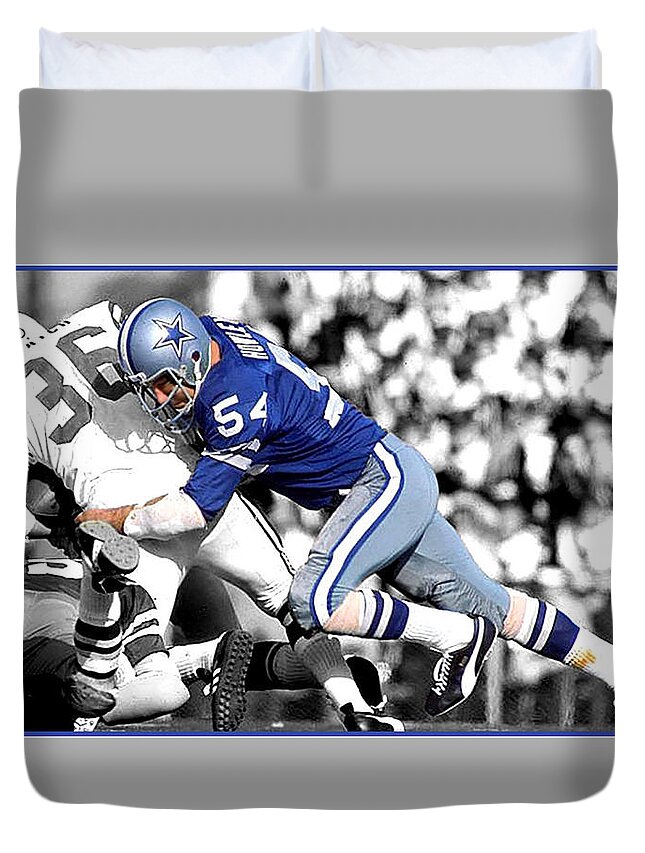 Super Bowl 5 V P Chuck Howley Duvet Cover by Jas Stem - Pixels