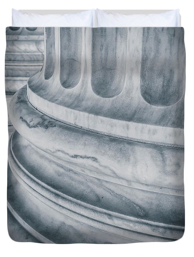2019 Duvet Cover featuring the photograph Supreme Court Columns Washington DC by Edward Fielding