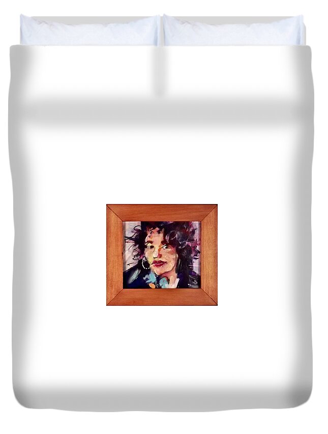 Painting Duvet Cover featuring the painting Tagliani by Les Leffingwell