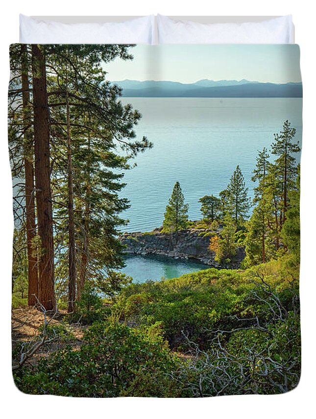 Landscape Duvet Cover featuring the photograph Tahoe Blues 19 by Ryan Weddle