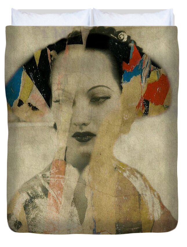Woman Duvet Cover featuring the mixed media Take What You Have Gathered From Coincidence by Paul Lovering