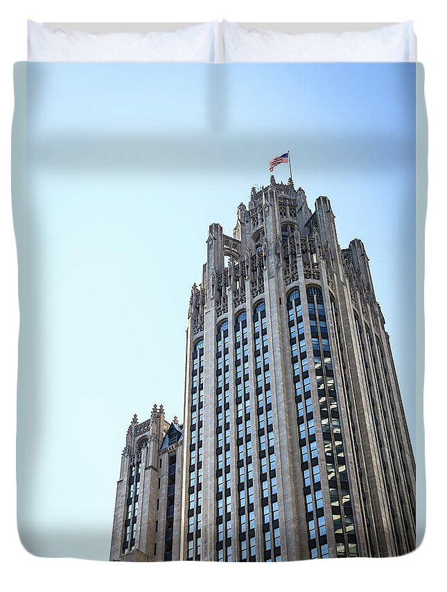 Gothic Style Duvet Cover featuring the photograph Tall Building by Steele2123