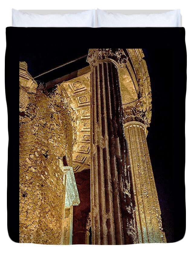 Ialia Duvet Cover featuring the photograph Temple of Vesta by Joseph Yarbrough