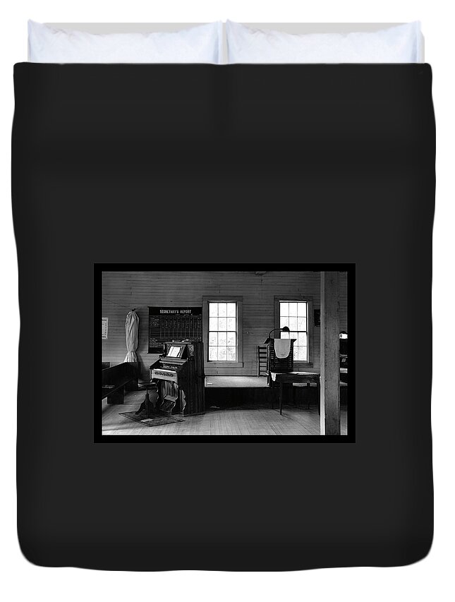 Church Duvet Cover featuring the painting Tennessee Church Interior by Walker Evans